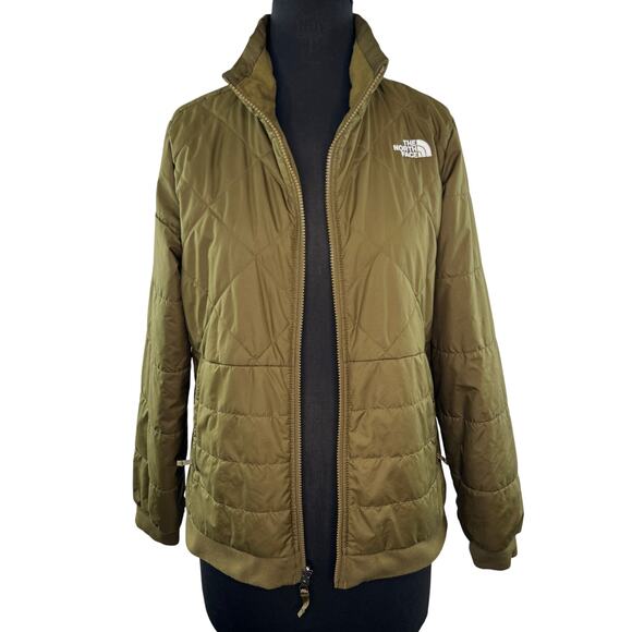 The North Face Jackets & Blazers - The North Face Olive Green Women's Insulated Jacket Quilted Full Zip Sz M Medium